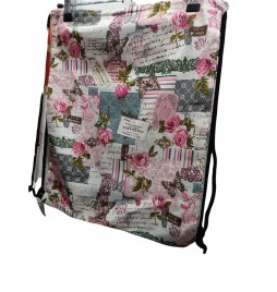 Mochila de tela flores