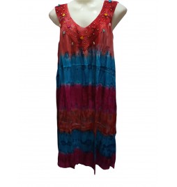 Vestido con conchas multicolor