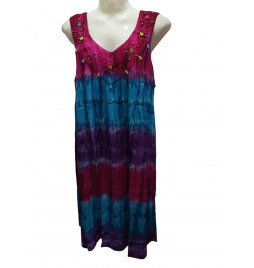 Vestido con conchas multicolor