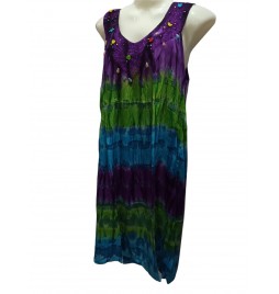 Vestido con conchas multicolor