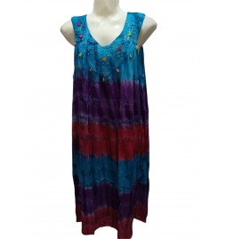 Vestido con conchas multicolor